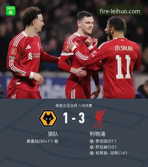 狼队1-3利物浦：一场流畅的战术执行深度评测
